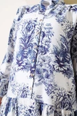 Filli Çiçek Desenli Viskon Elbise Lacivert thumbnail 4