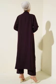 Taş Süslemeli Uzun Tunikli İkili Takım Mor thumbnail 3