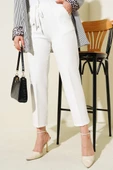 Beli Lastikli Dar Paça Pantolon Ekru thumbnail 1