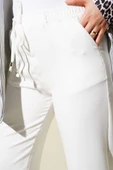 Beli Lastikli Dar Paça Pantolon Ekru thumbnail 4