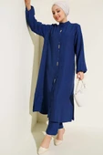 Taş Süslemeli Uzun Tunikli İkili Takım Lacivert thumbnail 1
