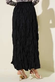 Kırışık Pileli Etek Siyah thumbnail 3