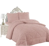 COMFORT YORGAN SETİ ÇİFT KİŞİLİK IVY PEMBE - 1