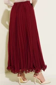Fırfırlı Tül Etek Bordo thumbnail 3