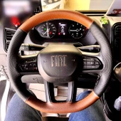 DİKİŞLİ DİREKSİYON KILIFI TABA DERİ NOKTALI DERİ SİYAH DİKİŞLİ FIAT DUCATO İÇİN thumbnail 1