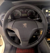 DİKİŞLİ DİREKSİYON KILIFI SİYAH DERİ NOKTALI DERİ GRİ DİKİŞLİ PEUGEOT BİPPER İÇİN thumbnail 1