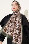 Leopar Desen Şeritli Şal Haki - 2