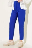Beli Pensli Dar Paça Kumaş Pantolon Saks - 2