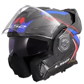 LS2 ADVANT X KARBON FUTURE II BEYAZ-MAVİ KASK thumbnail 8