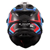 LS2 EXPLORER C KARBON FRONTIER II BEYAZ-MAVİ KASK M - 4