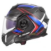 LS2 ADVANT X KARBON FUTURE II BEYAZ-MAVİ KASK - 2