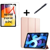 Xiaomi Redmi Pad SE 11inç Kılıf SET PU Deri Smart Tablet Kilifi Ekran Koruyucu + Kalem - 6
