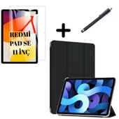 Xiaomi Redmi Pad SE 11inç Kılıf SET PU Deri Smart Tablet Kilifi Ekran Koruyucu + Kalem - 1