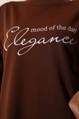 Elegance Baskılı İki İplik Tunik Kahve thumbnail 4