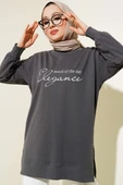 Elegance Baskılı İki İplik Tunik Füme - 2