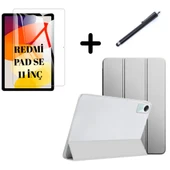 Xiaomi Redmi Pad SE 11inç Kılıf SET PU Deri Smart Tablet Kilifi Ekran Koruyucu + Kalem - 8