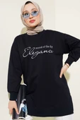 Elegance Baskılı İki İplik Tunik Lacivert - 1