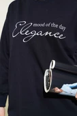 Elegance Baskılı İki İplik Tunik Lacivert - 4