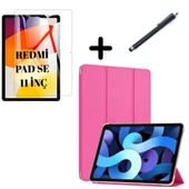 Xiaomi Redmi Pad SE 11inç Kılıf SET PU Deri Smart Tablet Kilifi Ekran Koruyucu + Kalem - 5