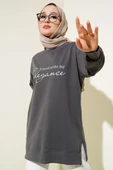 Elegance Baskılı İki İplik Tunik Füme - 1