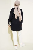 Elegance Baskılı İki İplik Tunik Lacivert - 3