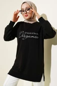 Elegance Baskılı İki İplik Tunik Siyah thumbnail 2
