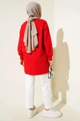 Elegance Baskılı İki İplik Tunik Kırmızı - 3
