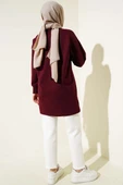 Elegance Baskılı İki İplik Tunik Bordo thumbnail 3