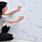 Renkli Duvarlar Bs1751 Shiny 30x60cm Kendinden Yapışkanlı Seramik Desen Duvar Paneli Banyo Wc Salon Ofis Karavan - 1