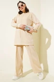 Önü Çımalı Basic İkili Takım Bej thumbnail 2