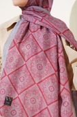 Batik Çini Desen Soft Şal Gri thumbnail 4