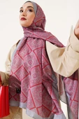 Batik Çini Desen Soft Şal Gri thumbnail 2