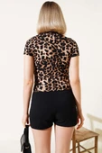 Leopar Desen Kaşkorse Bluz Leopar thumbnail 3