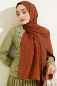 Kamuflaj Desen Jakar Şal Kahve - 1