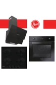 Hoover Canddy Dijital 3'lü Turbo Siyah Cam Ankastre Set - 1