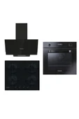 Hoover Siyah Cam Ankastre Set (HDG6C2GBTK Davlumbaz, HVW6MBB Ocak, HOT3051BI/E Fırın) - 1