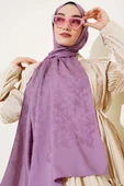 Kamuflaj Desen Jakar Şal Lila - 2