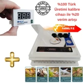 Gfallx Kalibre Cihazlı Beyaz Kaz Uyumlu 120 Tavuk Yumurta Kapasiteli Otomatik Kuluçka Makinesi - 1