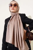 Omega Desen Jakar Şal Soft Kahve thumbnail 1