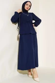 Bel Tünelli Etekli Ayrobin İkili Takım Lacivert thumbnail 1