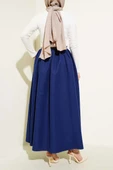 Kemerli Cepli Kloş Etek Lacivert thumbnail 3
