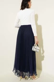 Fırfırlı Pileli Tül Etek Lacivert - 3