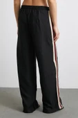 Beli Lastikli Çift Şeritli Pantolon Siyah - 6