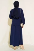 Bel Tünelli Etekli Ayrobin İkili Takım Lacivert thumbnail 3