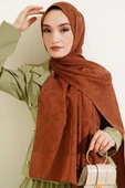 Kamuflaj Desen Jakar Şal Kahve - 2