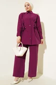 Kuş Gözü Detaylı Tunik İkili Takım Menekşe thumbnail 1