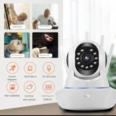 360 Dönebilen Bebek Monitörü 10m Gece Görüşlü Hareket Algılama Sensörlü 2 Yönlü İnterkom  CMR11 - 5