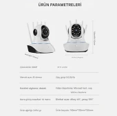 360 Dönebilen Bebek Monitörü 10m Gece Görüşlü Hareket Algılama Sensörlü 2 Yönlü İnterkom  CMR11 - 1