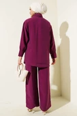 Kuş Gözü Detaylı Tunik İkili Takım Menekşe thumbnail 3