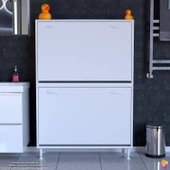 Modilayn İLKİM Modern Çamaşır Ünitesi, 95x138x32,5 cm Gizli 6 Göz  Akıllı Sepetli Dolap thumbnail 3